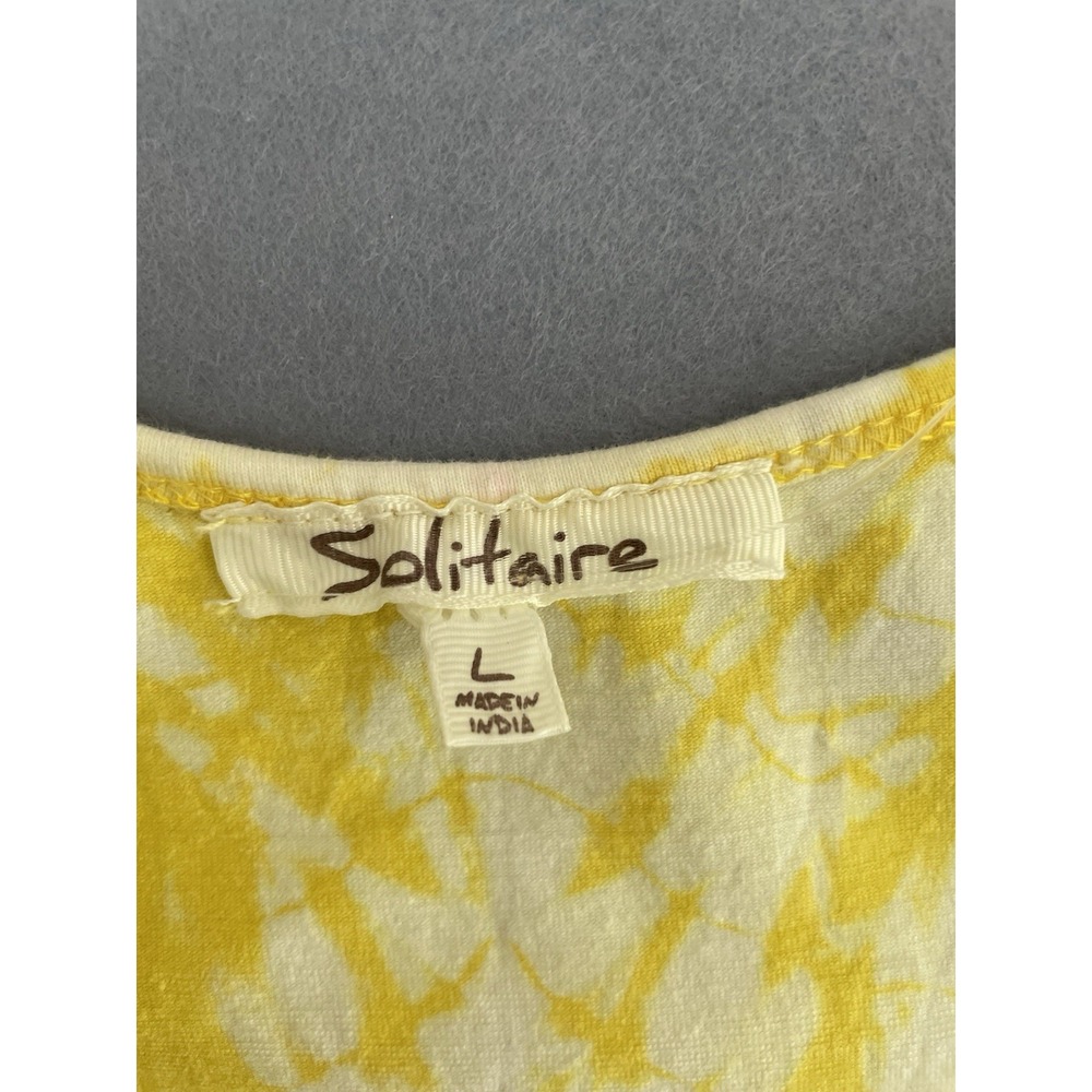 Solitaire Dress L Bohemian Tank Maxi‎ Patchwork Colorful Bustle Festival Tiered - Picture 9 of 16